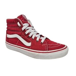 Vans Red & White SK8-Hi Core Classics High Top Sneaker‎ Women's 7.5 Men's 6